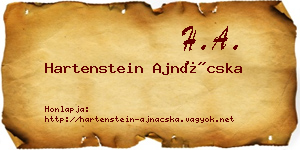 Hartenstein Ajnácska névjegykártya